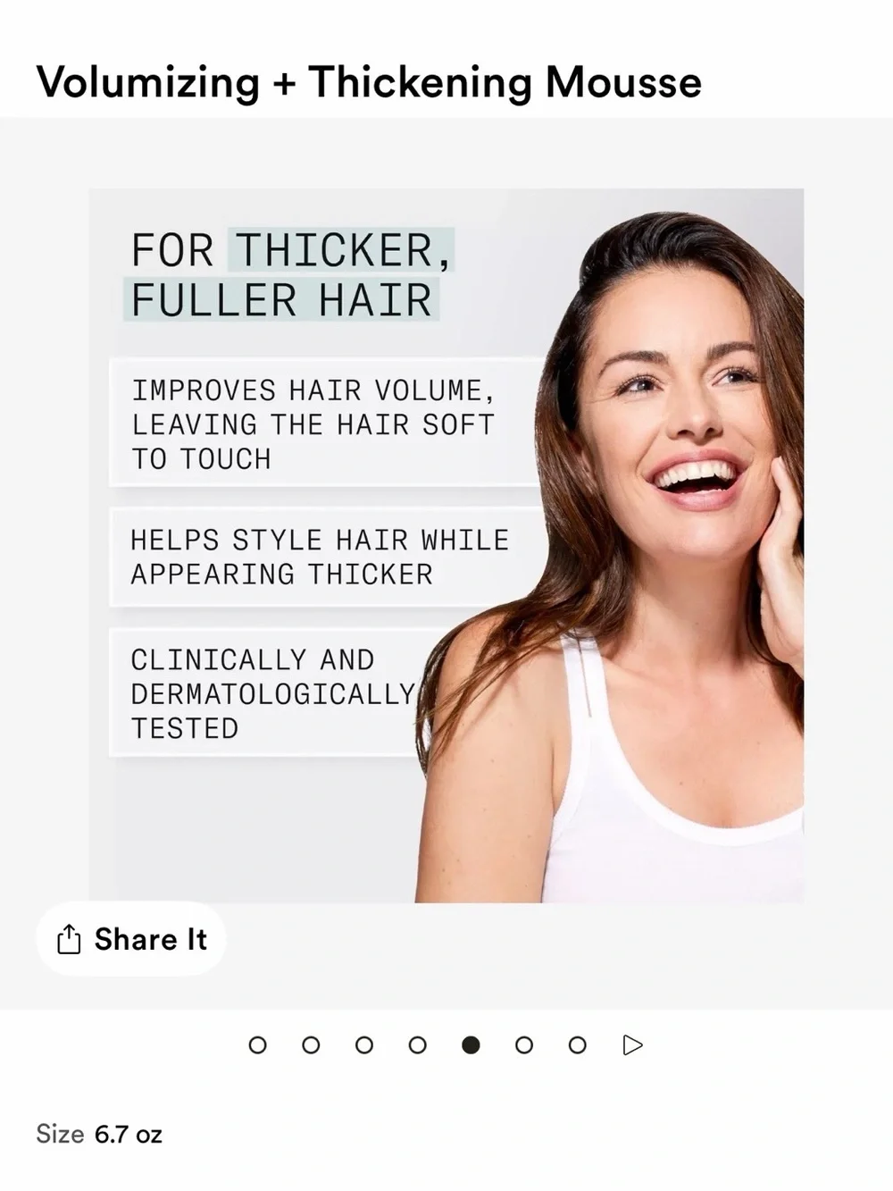 Nioxin Volumizing + Thickening Mousse - White